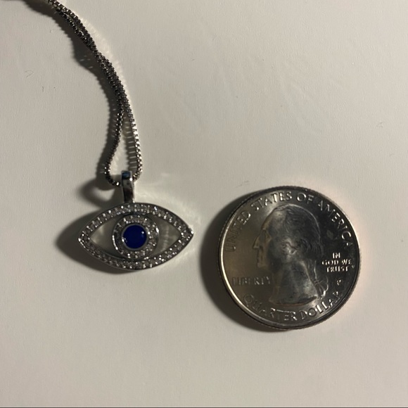 EVIL EYE Pendant Necklace 925 Sterling Silver - Picture 5 of 5